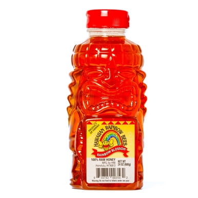 Rainbow Blossom Honey in a Tiki Bottle, Nickie Davis Select (24oz)