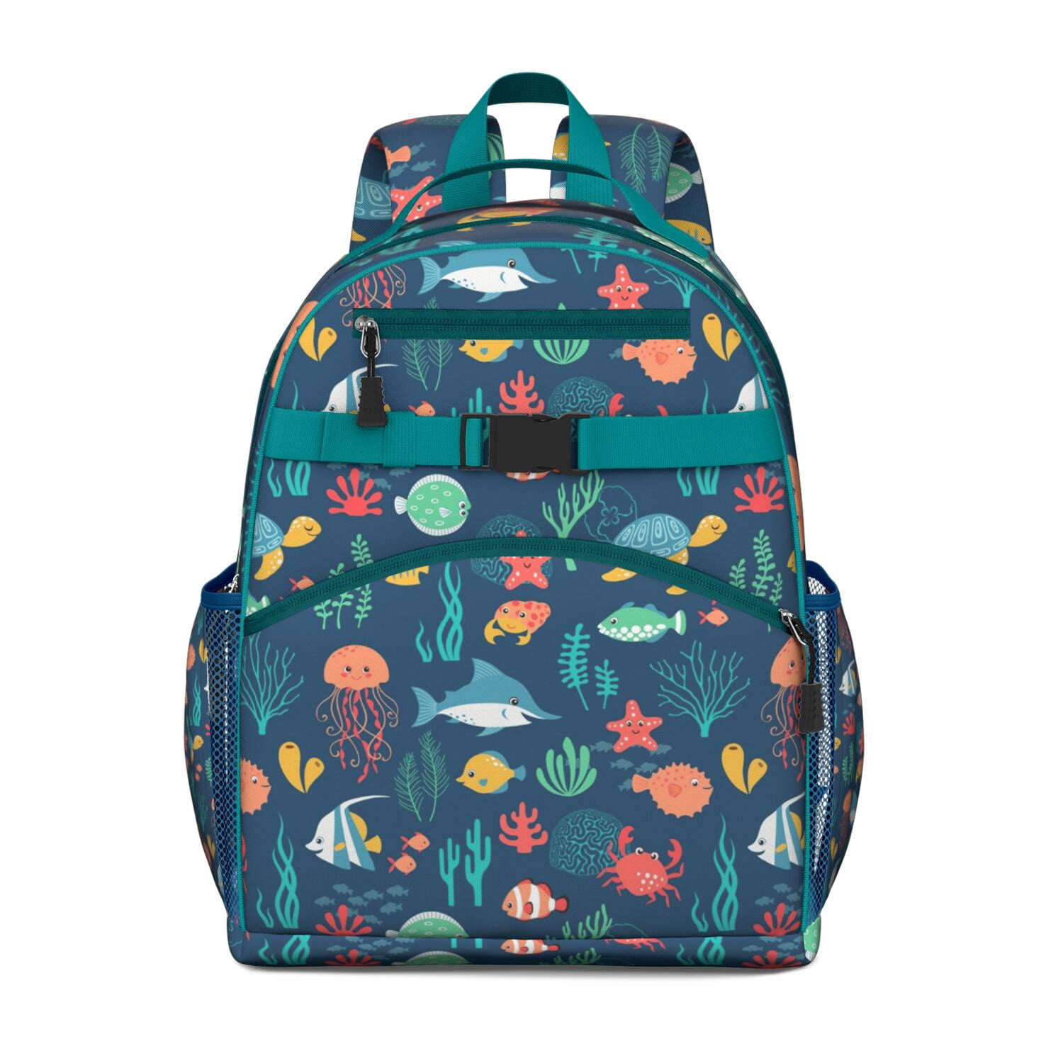 Hawaiian Sea Turtle Students Backpack with Tropical Ocean and Marine ...