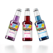 Hawaiian Shaved Ice 3 Flavor Sour Syrup, 16 oz Bottles