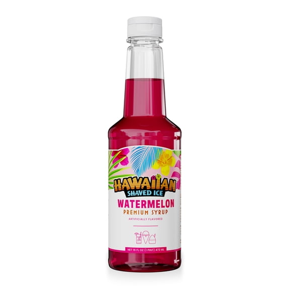 Hawaiian Shaved Ice - Premium Snow Cone and Shaved Ice Watermelon Syrup - 16 fl oz