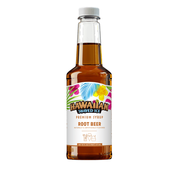 Hawaiian Shaved Ice Root Beer Flavor Snow Cone Syrup, 1 Pint