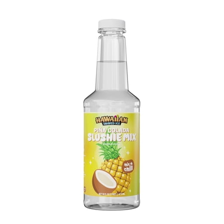 Hawaiian Shaved Ice Pina Colada Slushie Mix 16 fl oz Bottle