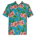 thumbnail image 1 of Hawaiian Shirt 47 Mens Allover Flower Beach Aloha Casual Holiday Turquoise S, 1 of 7