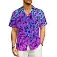thumbnail image 1 of Hawaiian Shirt Beach Music Notes Blouses Floral Print Elegant Casual Shirts Men Short-Sle, 1 of 5