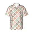 thumbnail image 1 of Hawaiian Shirt For Men, Abstractly Dot Print Mens Button Down Short Sleeve Shirt, Summer Beach Shirts For Men, 1 of 2