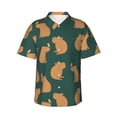 thumbnail image 1 of Hawaiian Shirt For Men, Birds Capybaras Mens Button Down Short Sleeve Shirt, Summer Beach Shirts For Men, 1 of 2