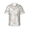 thumbnail image 1 of Hawaiian Shirt For Men, Cartoon Palm Leaf Monstera Parrot Summer Shirts For Men, Mens Button Down Short Sleeve Shirt, 1 of 8