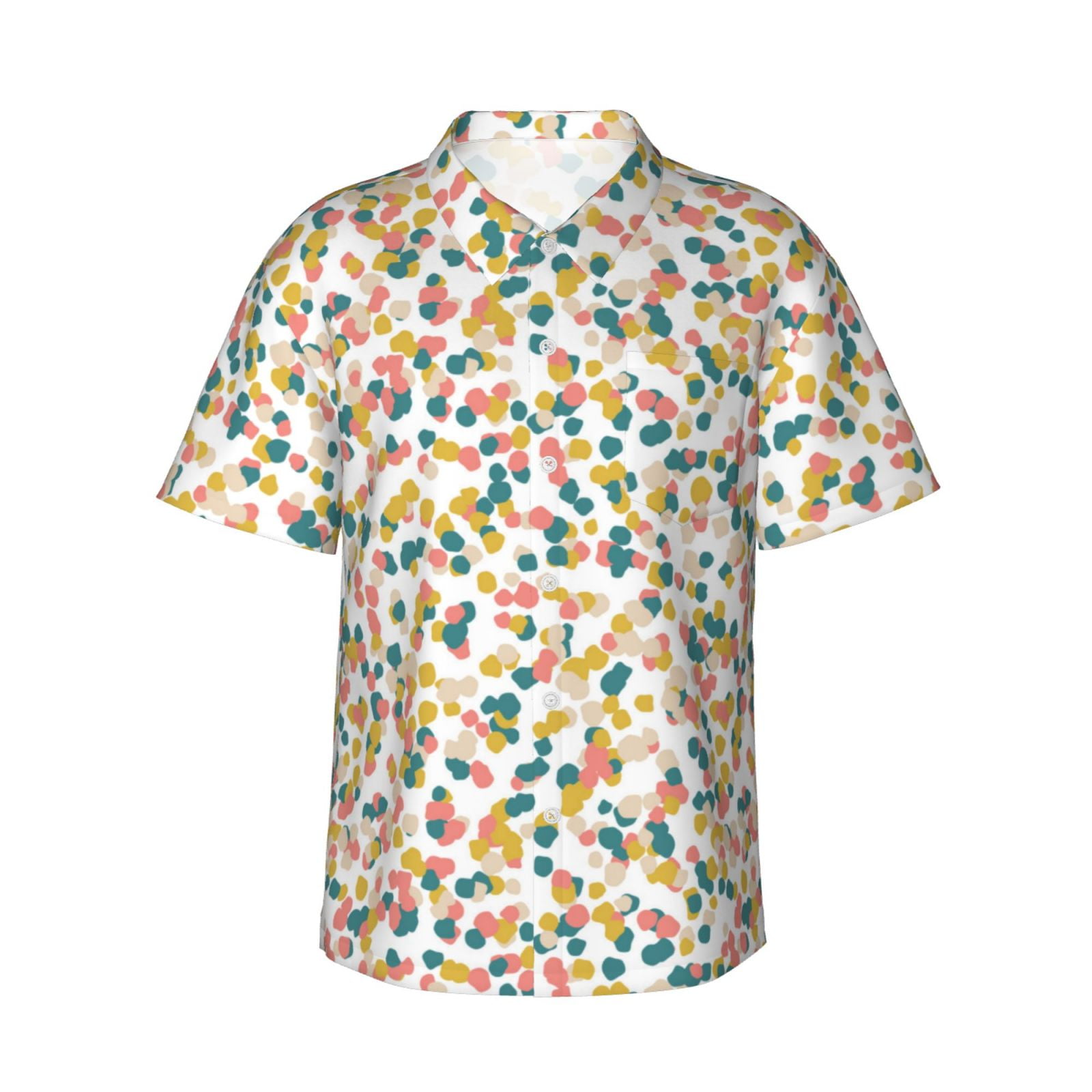 Hawaiian Shirt For Men, Colorful Spots Pattern Summer Shirts For Men ...