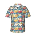 thumbnail image 1 of Hawaiian Shirt For Men, Colorful Suv Daisy Flower Mens Button Down Short Sleeve Shirt, Summer Beach Shirts For Men, 1 of 2