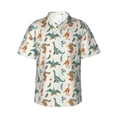thumbnail image 1 of Hawaiian Shirt For Men, Cute Cartoon Dinosaur Mens Button Down Short Sleeve Shirt, Summer Beach Shirts For Men, 1 of 2
