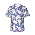 thumbnail image 1 of Hawaiian Shirt For Men, Cute Funny Rabbit Flower Casual Summer Beach Shirts Mens Short Sleeve Button Shirts, 1 of 8