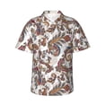 thumbnail image 1 of Hawaiian Shirt For Men, Exotic Floral Paisley Mens Button Down Short Sleeve Shirt, Summer Beach Shirts For Men, 1 of 2
