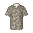 thumbnail image 1 of Hawaiian Shirt For Men, Flower Rose A Mens Button Down Short Sleeve Shirt, Summer Beach Shirts For Men, 1 of 2