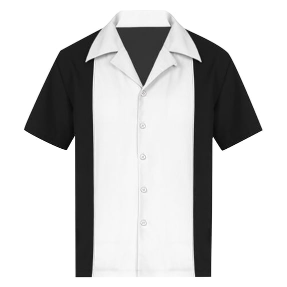 Hawaiian Shirt For Men, Men's Vintage Button Down Bowling Shirts Short Sleeve Summer Beach Shirt