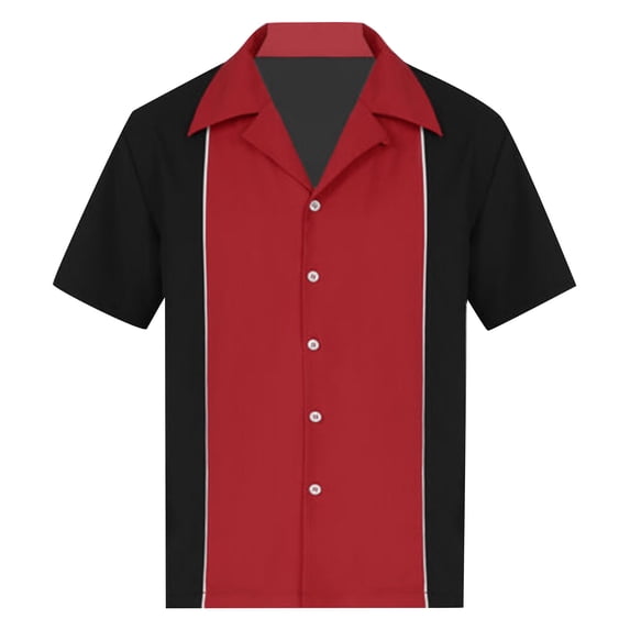Hawaiian Shirt For Men, Men's Vintage Button Down Bowling Shirts Short Sleeve Summer Beach Shirt