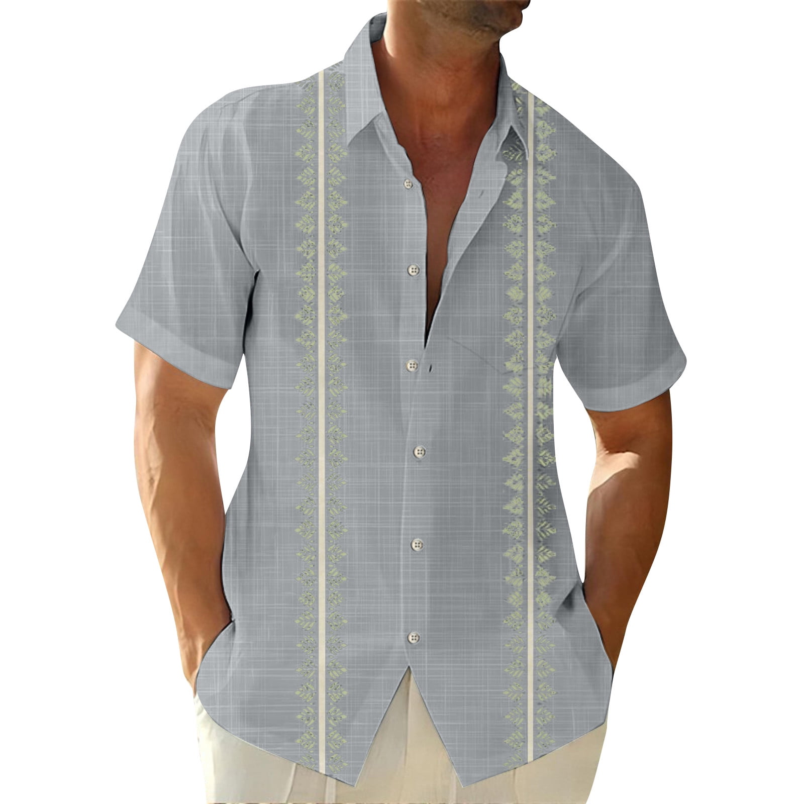 Hawaiian Shirt For Men, Men's Vintage Button Down Bowling Shirts Short ...