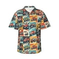 thumbnail image 1 of Hawaiian Shirt For Men, Off Road Racing Car Colorful Mens Button Down Short Sleeve Shirt, Summer Beach Shirts For Men, 1 of 2