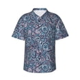 thumbnail image 1 of Hawaiian Shirt For Men, Persian-Inspired Floral Paisley Mens Button Down Short Sleeve Shirt, Summer Beach Shirts For Men, 1 of 2
