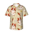 thumbnail image 1 of Hawaiian Shirt For Men, Radish Cartoon Cute Hamster Mens Button Down Short Sleeve Shirt, Summer Beach Shirts For Men, 1 of 2