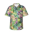 thumbnail image 1 of Hawaiian Shirt For Men, Watercolor Blooming Cactus Mens Button Down Short Sleeve Shirt, Summer Beach Shirts For Men, 1 of 2