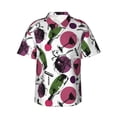 thumbnail image 1 of Hawaiian Shirt For Men, Wine Bottle Print No.9018 Mens Button Down Short Sleeve Shirt, Summer Beach Shirts For Men, 1 of 2