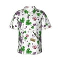thumbnail image 1 of Hawaiian Shirt For Men, Wine Print Purple Mens Button Down Short Sleeve Shirt, Summer Beach Shirts For Men, 1 of 2