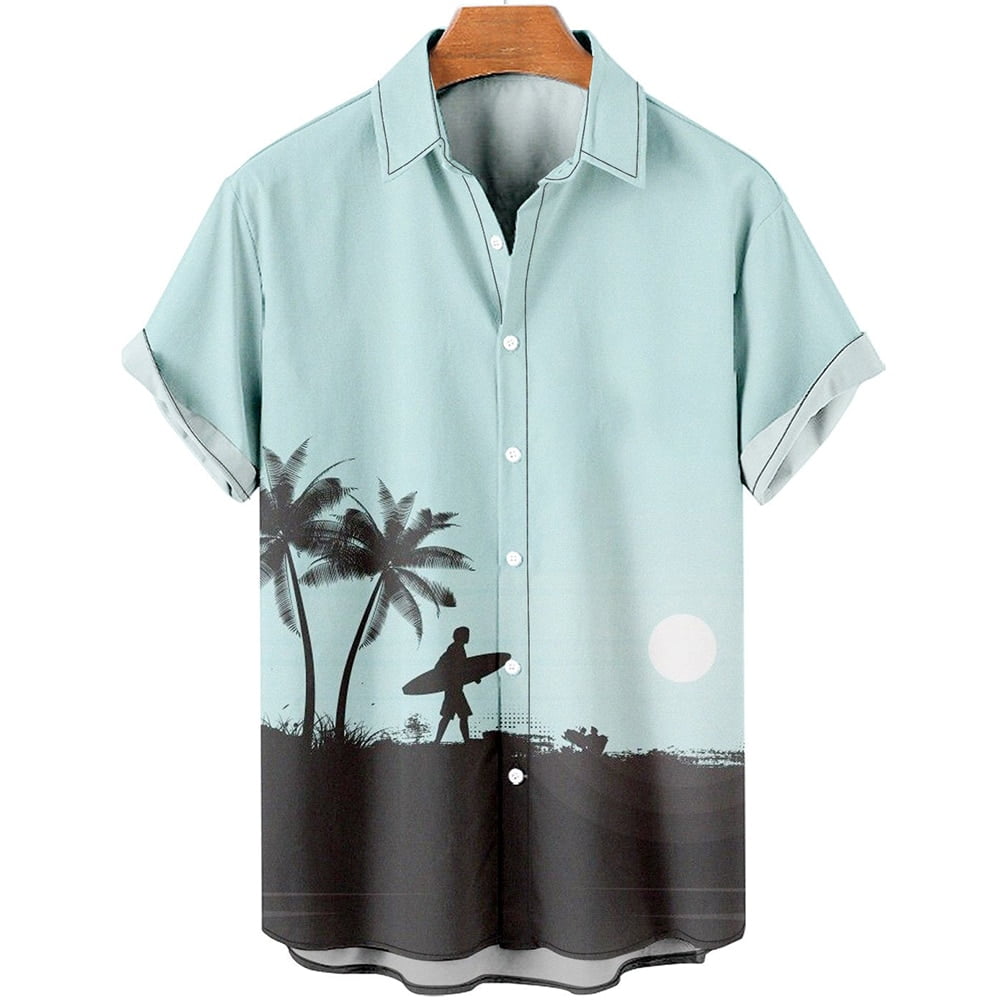 Women's Oversized Summer Graphic Tee - Tropical Coconut Tree & Sunshine Design, Casual Loose Fit Vacation Top
