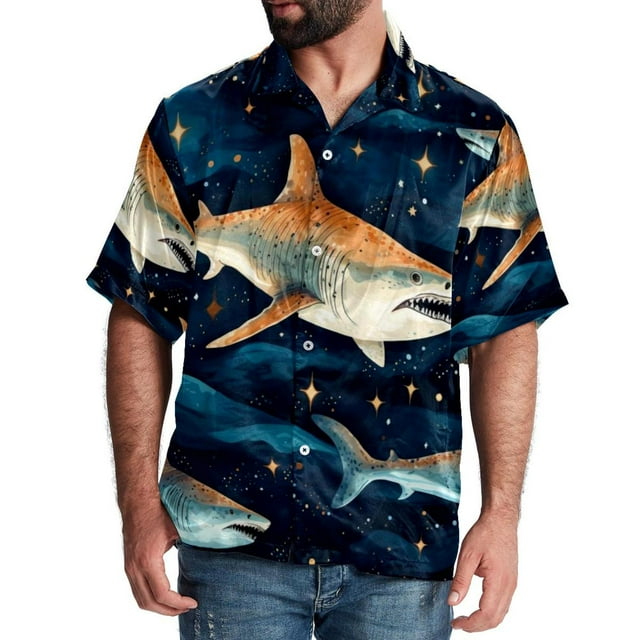 Hawaiian Shirt Men’s Causal Button Down Shirt for Summer Beach Vacation ...