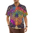 thumbnail image 1 of Hawaiian Shirt Vacation Tribal Print Blouses Retro Floral Novelty Casual Shirts Men Short-, 1 of 5