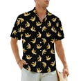 thumbnail image 1 of Hawaiian Shirt Vacation Yellow Banana Blouses Fruit Print Retro Casual Shirts Men Short Sl, 1 of 5