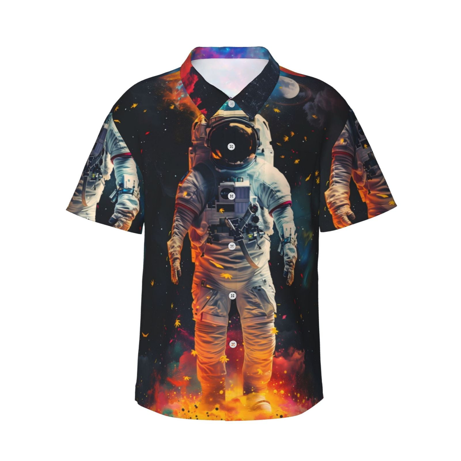 hawaiian-shirt-for-men-astronaut-cosmic-rainbow-summer-shirts-for-men