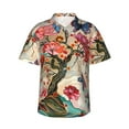 Hawaiian Shirt for Men Butterflies And Flowers Painting Casual Summer