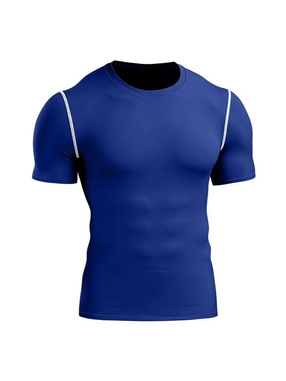 Compression Shirts Men Short Sleeve Athletic Workout Shirt Sports Base Layer Gym Basketball Undershirts Tops