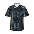 Hawaiian Shirt for Men Halloween Gothic Skull Rose A Casual Summer