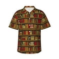 thumbnail image 1 of Hawaiian Shirt for Men, Library Book Shelf cool vintage Summer Shirts for Men, Mens Button Down Short Sleeve Shirt, 1 of 7
