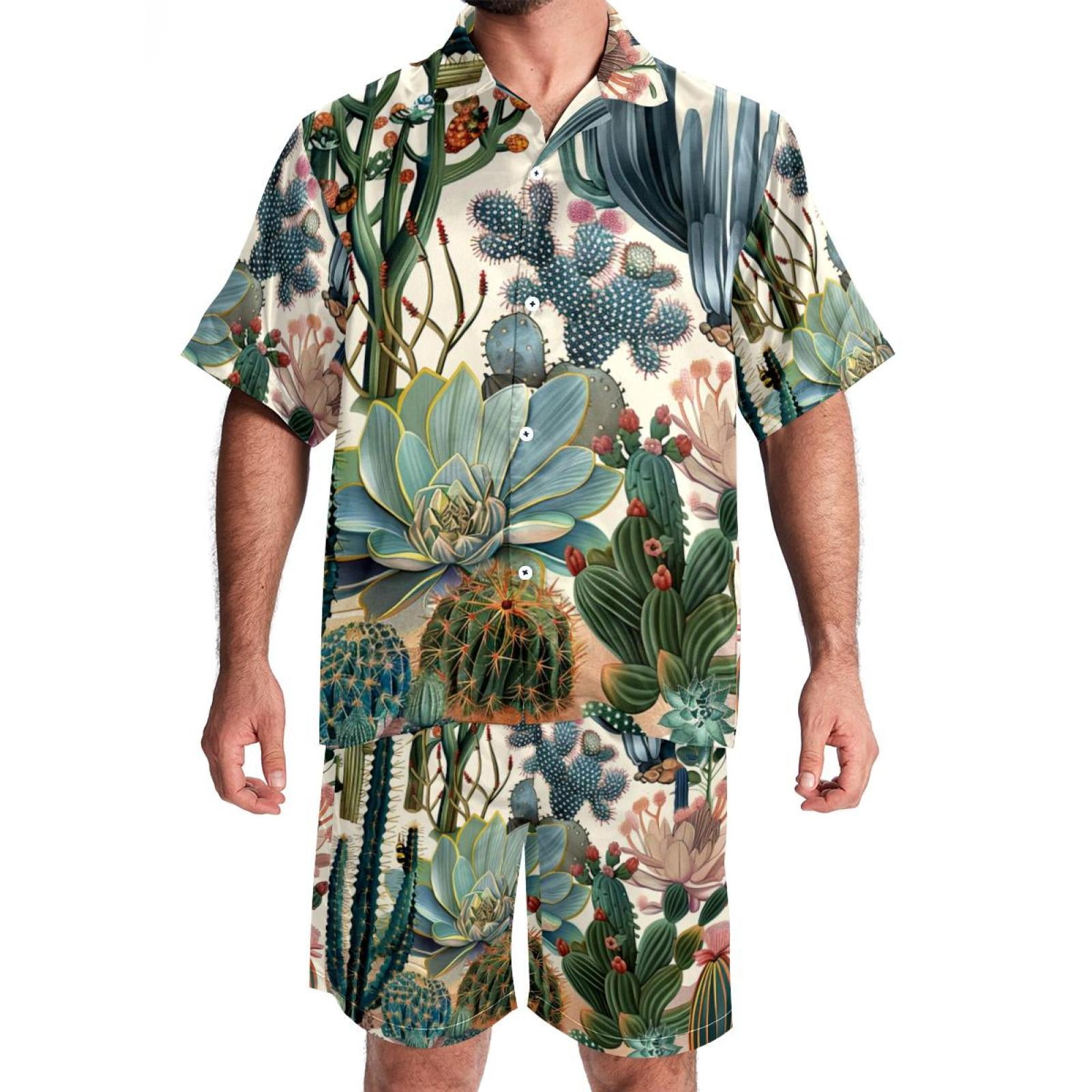 Hawaiian Shirt for Men, Mens Short Sets 2 Piece Outfits, Men Vacation ...