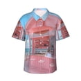 thumbnail image 1 of Hawaiian Shirt for Men - Pastel Pink Beach Cafe Casual Summer Beach Shirts Mens Short Sleeve Button Shirts, 1 of 7