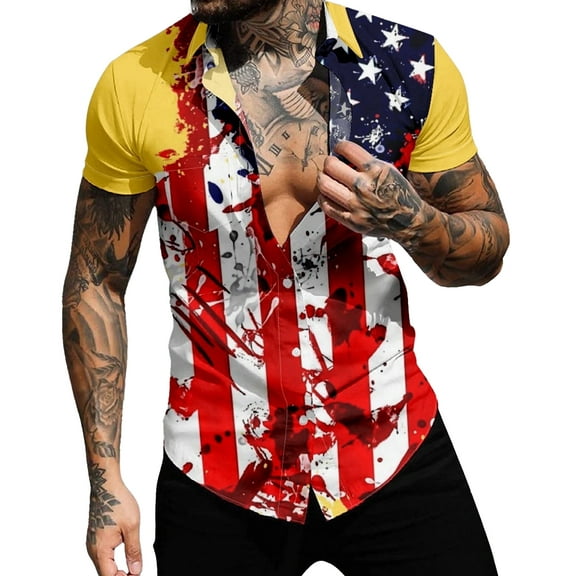 Puztloy Hawaiian Shirt for Men Short Sleeve Button Down Bowling Shirts Casual Printed Summer Beach Aloha Shirt Unisex