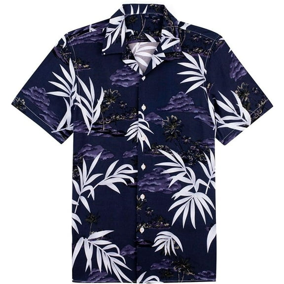 Hawaiian Shirt for Men Summer Beach Casual Short Sleeve Button Down Shirts Printed Tropical Vacation Shirts