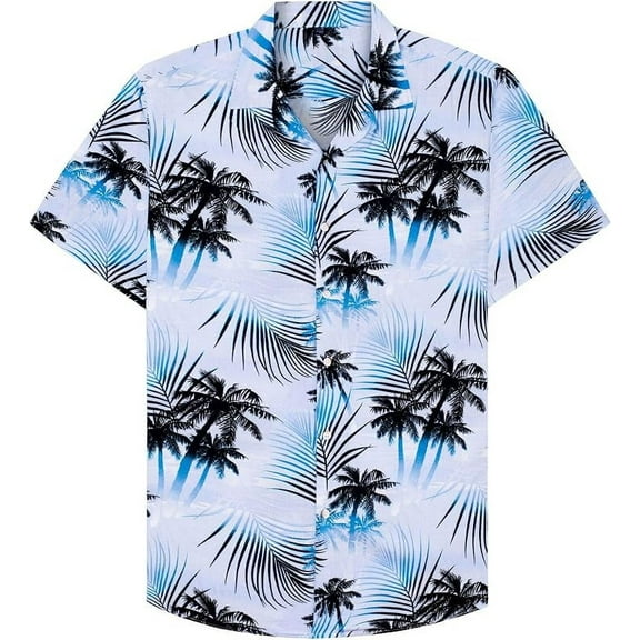 Hawaiian Shirt for Men Summer Beach Casual Short Sleeve Button Down Shirts Printed Tropical Vacation Shirts