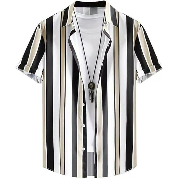 Hawaiian Shirt for Men, Summer Casual Fit Short Sleeve Button Down Shirts Tropical Holiday Beach Shirts