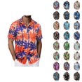 thumbnail image 1 of Hawaiian Shirt for Men Summer Short Sleeve Button Up Notch Collar Tropical Print Beach Shirts Vacation Outfits, 1 of 5