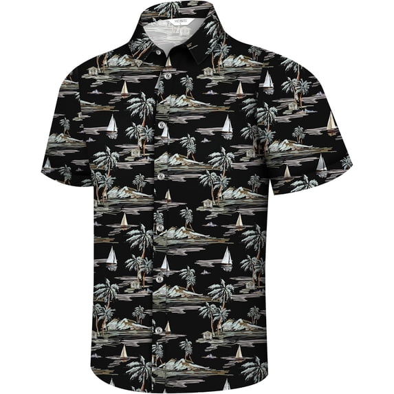 Hawaiian Shirt for Men Tropical Shirts Summer Beach Button Down Short Sleeve Luau Aloha Floral Cruise Vacation Outfit 2026