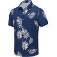 thumbnail image 1 of Hawaiian Shirt for Men, Unisex Summer Beach Casual Short Sleeve Button Down Shirts, Printed Palmshadow Clothing, 1 of 6