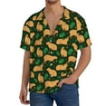 thumbnail image 1 of Hawaiian Shirt for Men - Vegetation Capybara Short Sleeve Button Down Casual Cuban Shirts for Men and Boys, 1 of 7