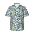 thumbnail image 1 of Hawaiian Shirt for Men, vintage Italian majolica style pattern Summer Shirts for Men, Mens Button Down Short Sleeve Shirt, 1 of 7