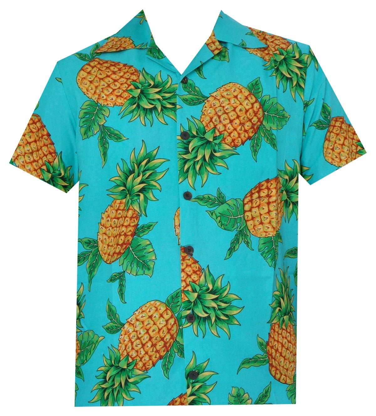 Hawaiian Shirts 50 Mens Pineapple Leaf Beach Aloha Casual Holiday 