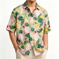 thumbnail image 1 of Hawaiian Shirts For Men Casual Button Down Short Sleeve Tops Summer Breathable Comfy Tropical Printed Beach Vacation Shirt,Sizes M-3XL, 1 of 4