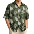 thumbnail image 1 of Hawaiian Shirts For Men Casual Button Down Short Sleeve Tops Summer Breathable Comfy Tropical Printed Beach Vacation Shirt,Sizes M-3XL, 1 of 4