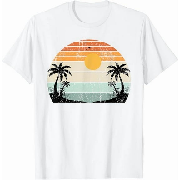 Hawaiian Shirts Tropical Beach Vintage Retro Style Tee Summer Vacation Short Sleeve Unisex Pure Cotton Tshirt Tops